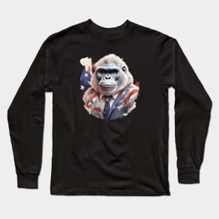 white gorilla Long Sleeve T-Shirt